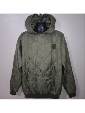 Zero Foxtrot Woobie Hoodie Men's Large Pullover Hooded Sweatshirt Quilted Olive